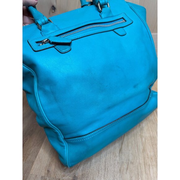 COACH Legacy Leather Tanner Tote 19924, Turquoise Blue XL - Picture 5 of 13